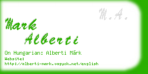 mark alberti business card