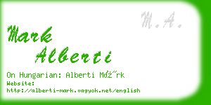 mark alberti business card